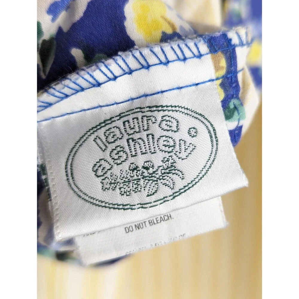 Waverly Primrose Shams Standard Blue Yellow Stripe‎ Floral Cottage